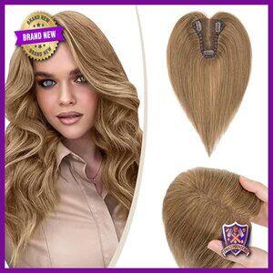 Human Hair Topper for Thinning Hair, 10 Inch, Triangular Mesh Base